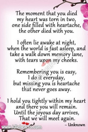 Quotes › MOM DAD- Sending Big Hugs ,Kisses+All Our Love To Heaven,We ...