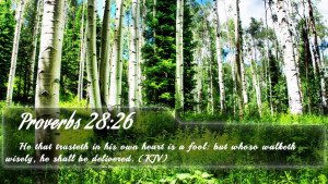 Proverbs 28:26 - Bible Verse Quote by bible-quote