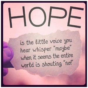 Hope Quote World is shouting