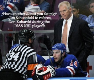 Nhl Hockey Quotes Referee New York Rangers Coaches 1988 Picture