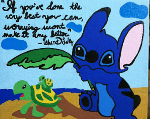 Lilo and Stitch Walt Disney Canvas Quote