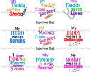 INSTANT DOWNLOAD My Parents are in the Medical Field sayings 1 inch ...
