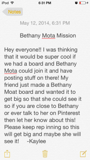 PLEASE REPIN!! It would be sooooo awesome if she saw this and joined ...