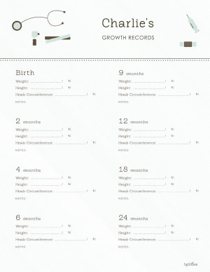 Printable Baby Growth Chart