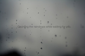 counting, i love you, quote, rain, raindrops