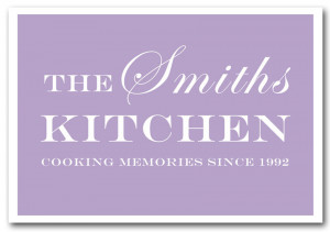 text quotes your family name and date kitchen lilac prints posters ...