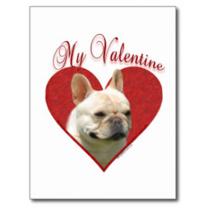 Frenchie My Valentine Postcard