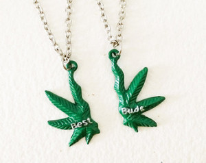BEST BUDS Marijuana Necklace, marijuana jewelry ,stoner gift, BFF ...