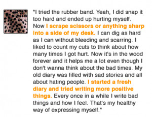 Cut Myself Quotes I,tried,the,rubber,band,yeah,i