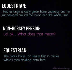 Horse people problems.