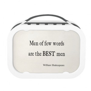 Shakespeare Quote Best Men of Few Words Quotes Yubo Lunch Boxes