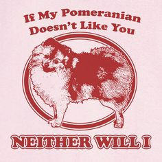 If My Pomeranian Doesn't Like You... Funny Novelty by RogueAttire, $18 ...