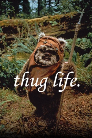 ... bright, colourful, cute, ewok, forest, quote, star wars, nature, text