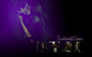 The Vampire Diaries Damon & Elena Wallpaper