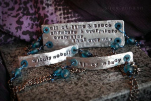Doctor Who Quotes Hand Stamped Jewelry Set by Shealynn's Faerie Shoppe ...