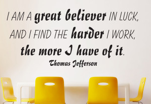 am - Thomas Jefferson... Wall Decal Quotes