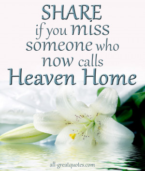 Memorial Cards – Share If You Miss Someone Who Now Calls Heaven Home ...