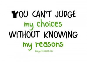 Don't judge...