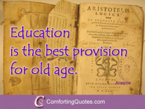 Short Quote About Education and Old Age by Aristotle