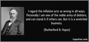 regard the inflation acts as wrong in all ways. Personally I am one ...