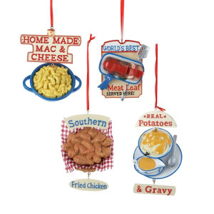 Christmas Ornaments Pack of 12 Artificial Home Made Food with Sayings ...
