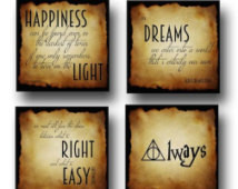 Harry Potter Prints Art with quotes by Dumbledore, Harry Potter Wall ...