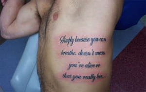 quote tattoos for men on ribs