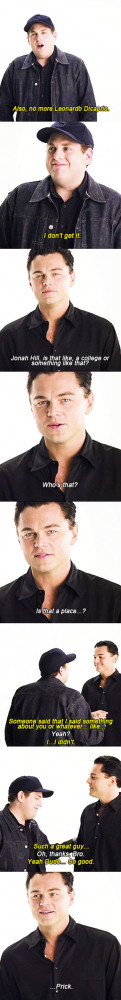 Jonah Hill and Leo DiCaprio…