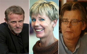 Authors Jo Nesbø, Karin Fossum (centre) and Stephen King are part of ...