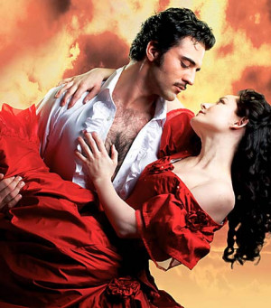 ... Darius Danesh and Jill Paice as Rhett Butler and Scarlett O'Hara