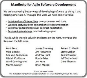 Manifesto for Agile Software Development