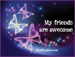 My Friends are Awesome Butterflies Facebook Graphic
