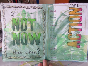 Art Journaling prompts from inspiring quotes