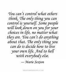 You can't control what others think