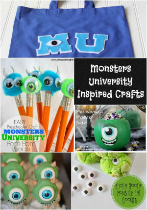 Monsters University Inspired Crafts + Monsters University is on Blu ...