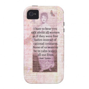 Jane Austen Inspirational quote empowerment women iPhone 4 Covers