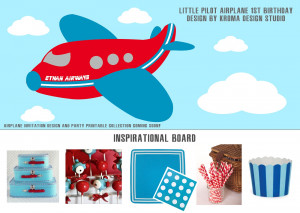 Custom airplane design {Invitations & Printable Collection Coming soon ...