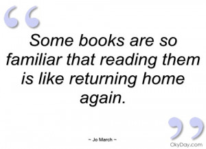 some books are so familiar that reading jo march
