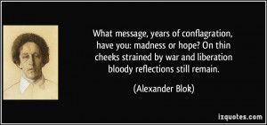 ... strained by war and liberation bloody reflections still remain