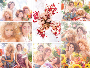 Spring fashion collage - Stock Image