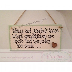 Nanny and Grandads House..Personalised Wooden Plaque