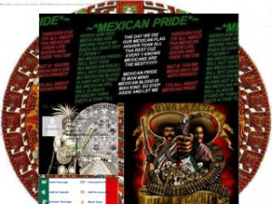 Mayan Calendar Mexican Pride MySpace Layout Preview