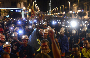 Spanish miners converge on Madrid after long march