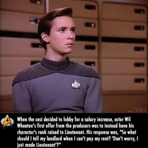 ... Wil Wheaton got screwed here. Somewhere, Sheldon Cooper is laughing