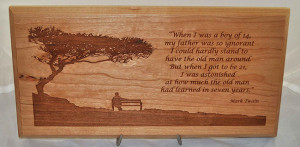 Mark Twain Father Quote Plaque