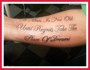 Quote Design Tattoo for Men On Arm