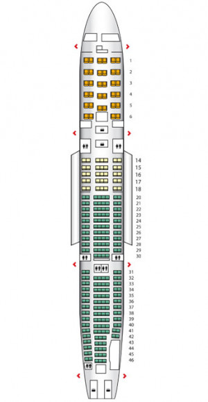 Seating Chart Airbus A330 300 SAS