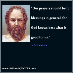 Our Prayers Should Be For Blessings