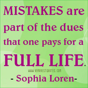 Quotes About life and mistakes