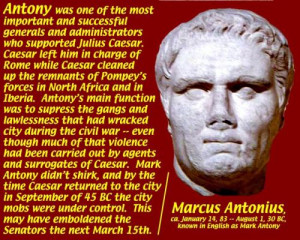 What is a characterization of Marc Antony in Julius Caesar?
